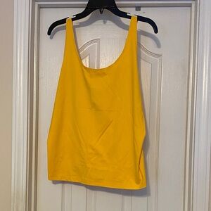 Chico's Bright Yellow Scoop Neck Tank size 3 adjustable strap